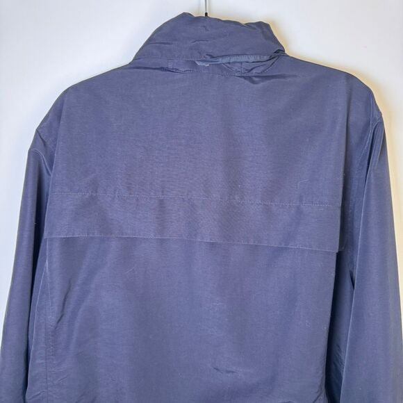 Lands End Womens 3X Navy Blue Full Zip Jacket Packable Hood Nylon Mesh Lining - Picture 5 of 16